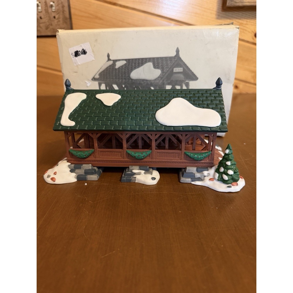Christmas Village Accessories Two River Bridge Dept 56 Heritage Village 5656-1